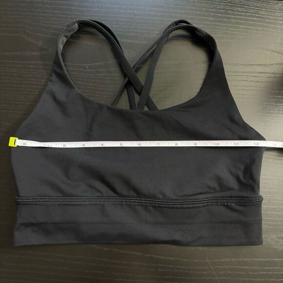 Lululemon Energy Bra Long Line Luxtreme Size 6 Black - Picture 6 of 8